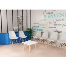 PAPERFLOW Beistelltisch , WOODY, , aus massivem Holz, blau