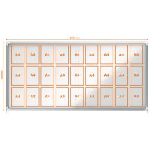 nobo Schaukasten Premium Plus, Metall-Rückwand, 27 x DIN A4