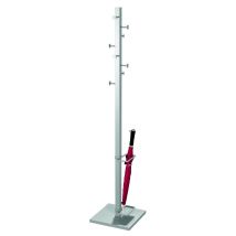 kerkmann Garderobenständer Slimline, 8 Haken, alusilber