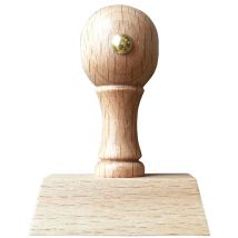 Schmorrde Holzstempel 2-zeilig, mit Kugelgriff