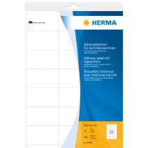 HERMA Adress-Etiketten, 105 x 42 mm, Ecken spitz, weiß