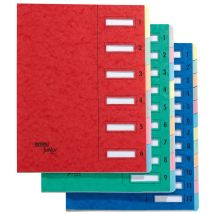 emey Ordnungsmappe Junior Clip, 12 Fächer, Zahlenskala, blau