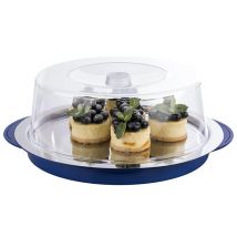 APS Thermo Tablett-Set, rund, schwarz/transparent