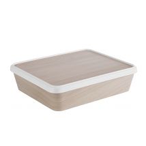 APS Lunchbox SERVING BOX L, 300 x 250 x 80 mm, weiß/beige