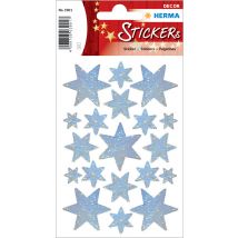 HERMA Weihnachts-Sticker DECOR , Sterne, , silber, Holografie