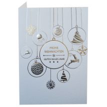 RÖMERTURM Weihnachtskarte , Weiße Kugeln,