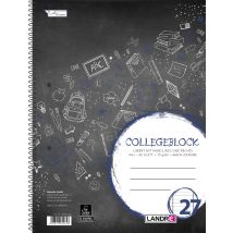 LANDRÉ Collegeblock , college,  DIN A4, liniert, 80 Blatt