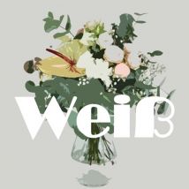 Überraschung Blumenstrauß in Weiß