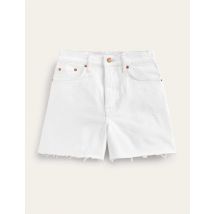 Jeansshorts mit A-Linie Damen Boden, Weiß