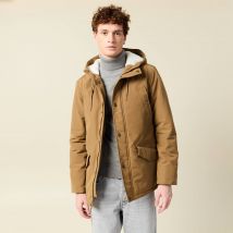 Bonobo - Parka droite mi-longue à capuche beige homme taille S