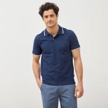 Bonobo - Polo cintré en coton manches courtes bleu marine homme taille L