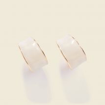 Bonobo - Boucles d'oreilles anneaux larges ivoire femme taille TU