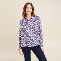 Chemise manches longues bleu femme