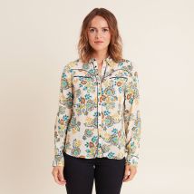 Chemise manches longues blanc femme