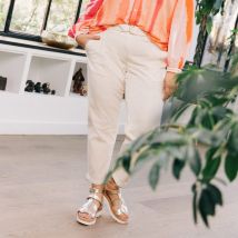 Pantalon large 7/8ème ivoire femme taille 38 Bréal