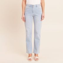 Jean coupe droite taille standard blanc femme