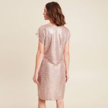 Robe ajustée courte rose femme