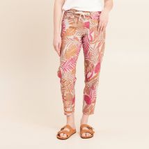 Pantalon droit réversible marron femme