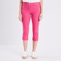 Pantacourt magique Le Léger coupe droite rose framboise femme