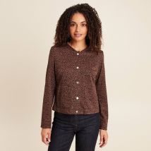 Veste doublée marron femme