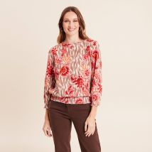 T-shirt manches 3/4 rose femme