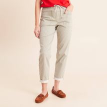 Pantalon coupe mom 7/8ème vert femme