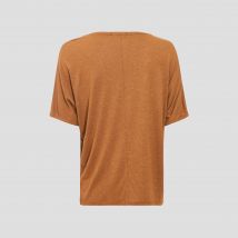 T-shirt manches courtes marron femme