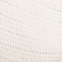 Gilet manches 3/4 ajouré ecru femme