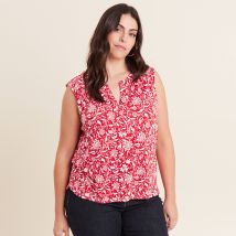 Débardeur sans manches rouge femme