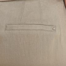 Pantalon droit 7/8ème en lin vert clair femme