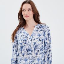 Chemise manches longues blanc femme