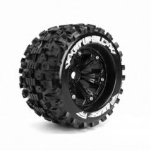 2 Pneus Louise Mt-Uphill et Jantes 3.8 Noire 1/2 Offset 3219BH - Breizh Modelisme