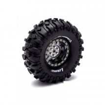 2 pneus et jantes Crawler 1/10 Louise CR-Rowdy 1.9 Noire 3233VBC - Breizh Modelisme