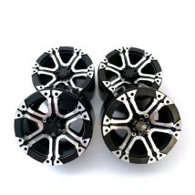 4 Jantes Crawler Beadlock 1.9" en Aluminium HRC - 65103BKS - Breizh Modelisme