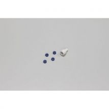 Kyosho Ecrous de roue Nylstop Alu Kyosho Mini-Z (4) Bleus MZW13BL - Breizh Modelisme