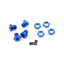 Hexagones alu 17mm bleu (x4) - Traxxas 5353X - Breizh Modelisme