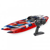 Bateau radiocommandé M41 DCB Widebody 80km/h TSM Traxxas 57046-4 rouge - Waterproof - Entièrement réparable - Breizh Modelisme