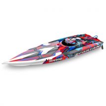 Bateau radiocommandé Traxxas Spartan VXL 6S TQi ID TSM RTR 57076-4 rouge - Breizh Modelisme