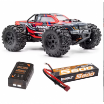 Combo Rogue Terra Hobbytech rouge Monster Brushless 4x4 RTR 1/10 - Waterproof - Entièrement réparable - Breizh Modelisme
