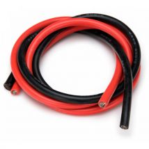 Câble silicone Rouge + Noir 6 AWG - 1 Mètre - D MAX - Breizh Modelisme