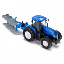 Tracteur jouet radiocommandé 1/24 avec charrue KO6638H - Korody - Breizh Modelisme