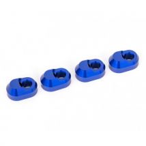 4 Supports de Triangle Alu anodisés bleu - Traxxas 7743 - Breizh Modelisme