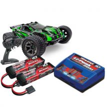 Combo Traxxas Rustler 4x4 Ultimate VXL vert 1/10 RTR - 67097-4 - Waterproof - Entièrement réparable - Breizh Modelisme
