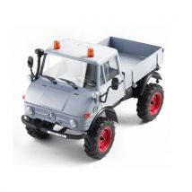 FMS 1/24 Unimog 421 FCX24 gris Prêt à rouler 12405 - Waterproof - Entièrement réparable - Breizh Modelisme