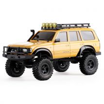Crawler FMS 1/18 Toyota LC80 jaune FCX18 Prêt à rouler 11831 RTR - Waterproof - Entièrement réparable - Breizh Modelisme