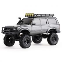Crawler FMS 1/18 Toyota LC80 gris FCX18 Prêt à rouler 11831 RTR - Waterproof - Entièrement réparable - Breizh Modelisme