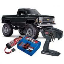 Combo 3S Traxxas TRX-4 Chevrolet K10 Noir RTR Crawler RTR 92056-4 - Waterproof - Entièrement réparable - Breizh Modelisme