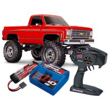 Combo 3S Traxxas TRX-4 Chevrolet K10 rouge RTR Crawler RTR 92056-4 - Waterproof - Entièrement réparable - Breizh Modelisme