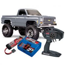 Combo 3S Traxxas TRX-4 Chevrolet K10 gris RTR Crawler RTR 92056-4 - Waterproof - Entièrement réparable - Breizh Modelisme
