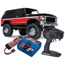 Combo 3S Traxxas TRX4 Crawler Ford Bronco rouge 82046-4 - Waterproof - Entièrement réparable - Breizh Modelisme